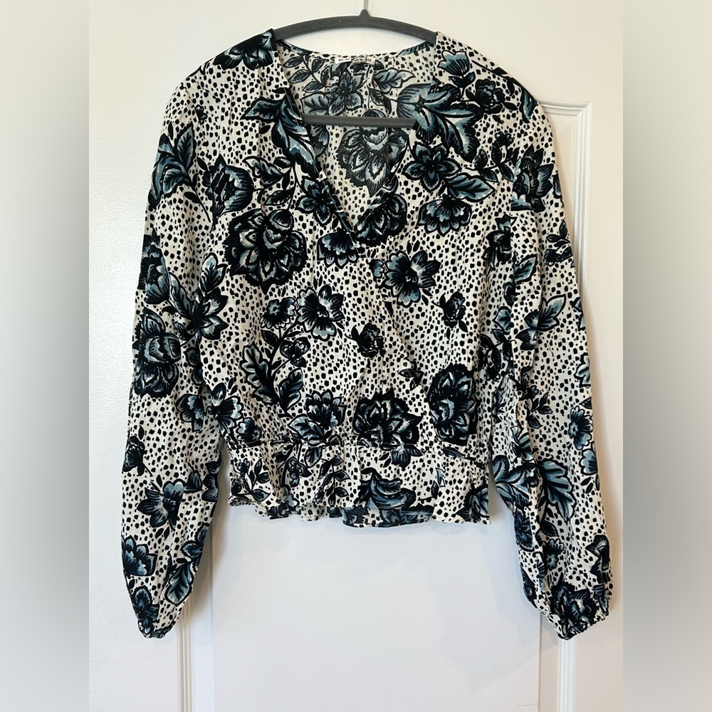 NWT Black Swan Floral Blouse - Luisa Top